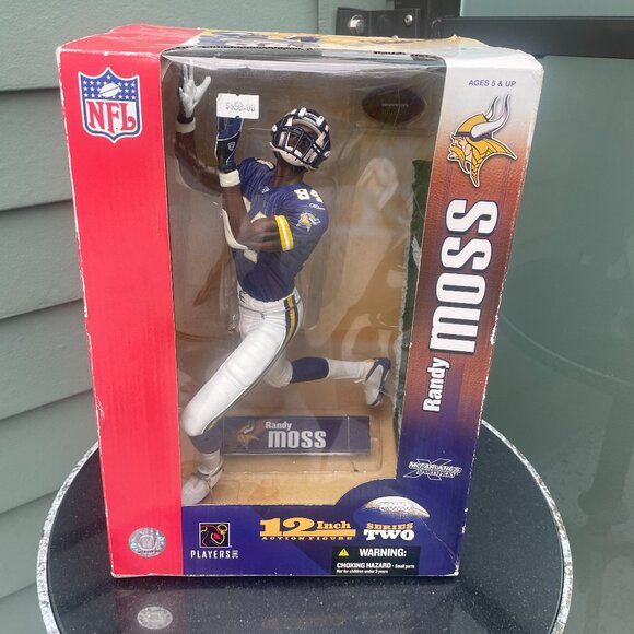 Randy Moss 12" Action Figure Series 2 Minnesota Vikings McFarlane New - Picture 1 of 7